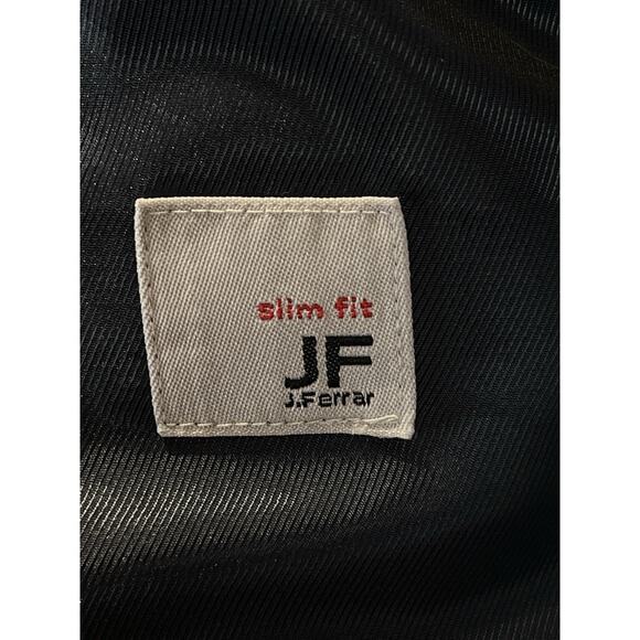 JF Ferrar Mens 38R Slim Fit Navy Blue Micro-Stripe Casual Blazer Sport Jacket - Picture 13 of 14